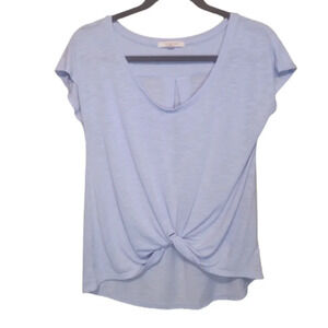 Pure+Good Anthropologie Light blue Twist T shirt